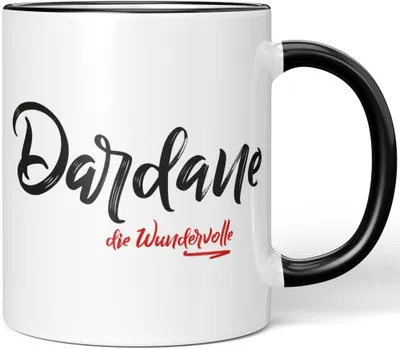 Produktbild von Tasse „Dardane, die Wundervolle“, Schwarz
