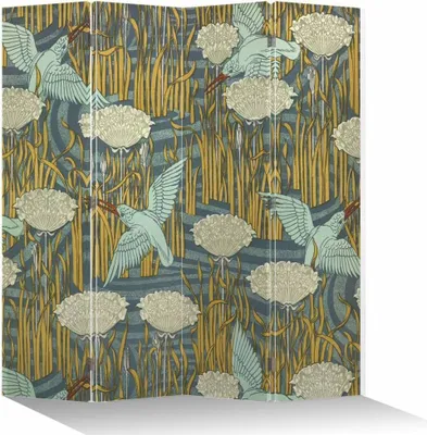Image de Fine Asianliving Paravent Séparation de pièce Mur espagnol Room Divider Séparateur de pièce Protection visuelle Japonais Oriental Chinois L160xH180cm Toile imprimée double face Asiatique