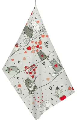 Immagine prodotto di Asciugamano da cucina 1 pezzo - 50x70 cm - Grigio,Bianco,Rosso