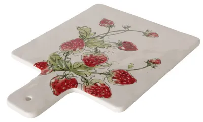 Produktbild von Servier- und Schneidebrett STRAWBERRY, Erdbeermuster, 34 x 24 cm