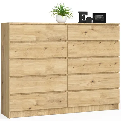 Produktbild von AKORD Furniture Factory OP0LK-160SZ10ART, Eiche, 10 Schublade(n), Matt, 16 mm, 71 cm, 400 mm