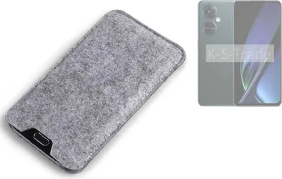 Produktbild von K-S-Trade Filz Handyhülle kompatibel mit Oppo K11x Schutzhülle Filztasche Filz Tasche Case Sleeve Handy Hülle Filzhülle grau