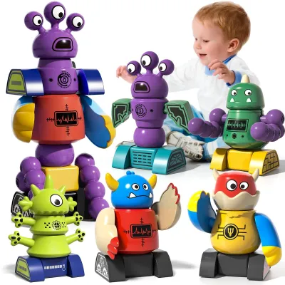Productafbeelding van Solidchoice - Educatieve Magnetische Robot Speelset voor Kinderen (35 Stuks)