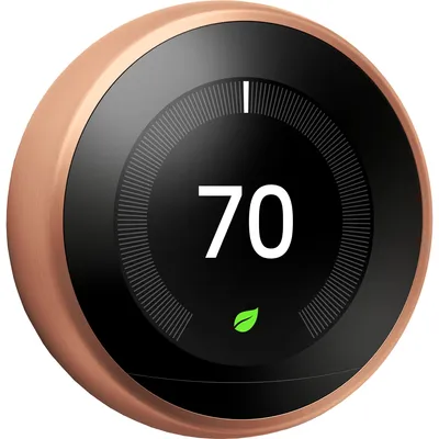 Produktbild von Nest Learning Thermostat, WLAN, 2,4 GHz, Kupfer, °C, LCD, AC