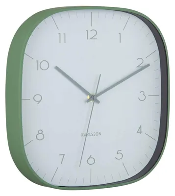 Produktbild von Karlsson - Wanduhr Grato Cuadrado - Dschungelgrün - 4.3x29x29cm