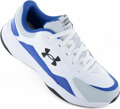 Image de UA Under Armour EDGE Leather - Chaussures de sport pour homme, blanc 3028375-103, taille 41 (EU) / 8 (US)