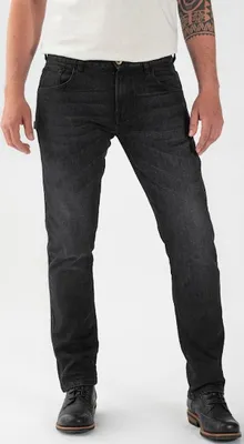 Produktbild von Rokker Rokkertech Tapered Slim Black Motorradjeans, schwarz, 30