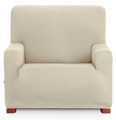 Elastischer 1-Sitzer-Banküberwurf, Ecru, 50% Polyester, 45% Baumwolle