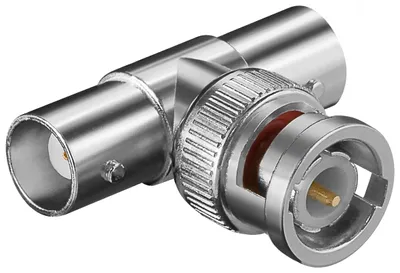 Immagine prodotto di goobay BNcStecker auf 2 x BNcKupplung mit goldkontakten T Adapter (Bulk)
