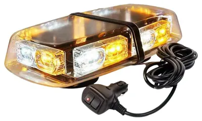 Productafbeelding van LED noodstroboscoopverlichting - Waarschuwingslichten - Waterdicht - Geel en wit - Autodaklicht - 72 LED - Geschikt voor voertuigen...
