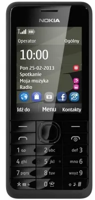 Produktbild von Nokia 301, 6,1 cm (2.4"), 240 x 320 Pixel, LCD, microSD (TransFlash), 64 MB, 32 GB