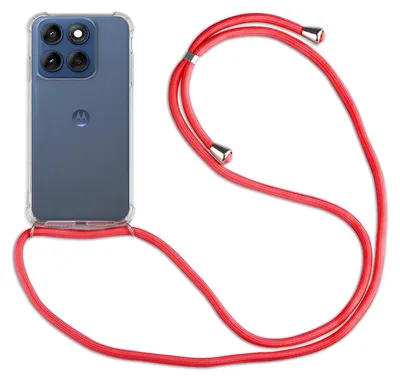 Produktbild von Handykette für Motorola Edge 60 / Edge 60 Fusion Hülle mit Kordel Rot