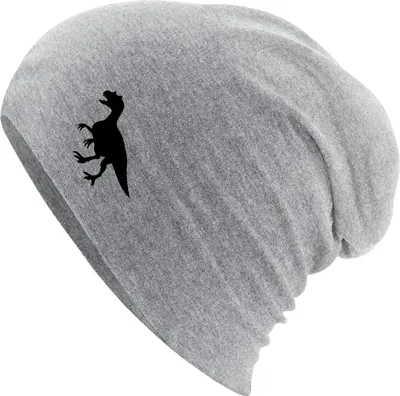 Produktbild von Huuraa Beanie Allosaurus Dinosaurier Heather Grey One Size Baumwolle und Elasthan Mütze Geschenkidee