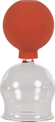 Produktbild von Schröpfglas mit Ball 5,5 cm, Schröpfgläser mit Saugball, medizinisch Schröpfen