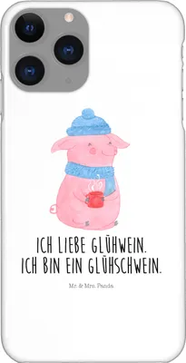 Produktbild von Mr. & Mrs. Panda Iphone 11 Pro Handyhülle Schwein Glühwein - Weiß - Geschenk, Weihnachten, Glühschwein, Punsch, Premium Kunststoff, Handy Case, Weihnachtsmarkt