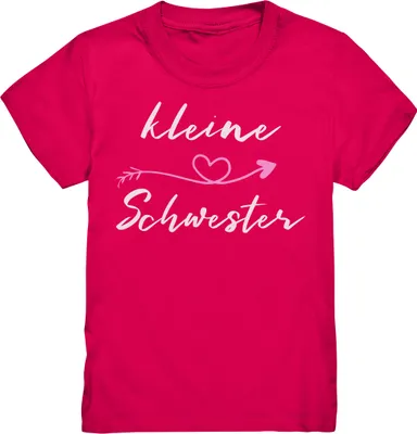 Produktbild von Kleine Schwester T-Shirt Herz Kleine Schwester Geschenk – Sorbet / 110/116 (5-6)