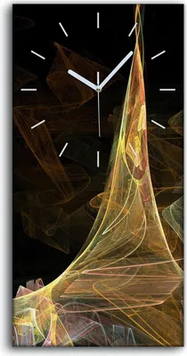 Produktbild von Wohnzimmer-Bild Leinwand Uhr Quarz 30x60 digitales fraktales Kunst - weiße Hände