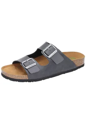 Produktbild von Dr. Brinkmann Damen Pantolette Uni Herren weiche Lederdecksohle 600275, Größe:36 EU, Farbe:Grau