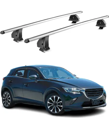 Produktbild von Alu Dachträger für Mazda CX-3 2015-2021 T-Nut Abschließbar 2tlg Silber