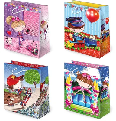 Immagine prodotto di Sacchetti regalo T2-97 Ragazzo/Ragazza, 10 pezzi