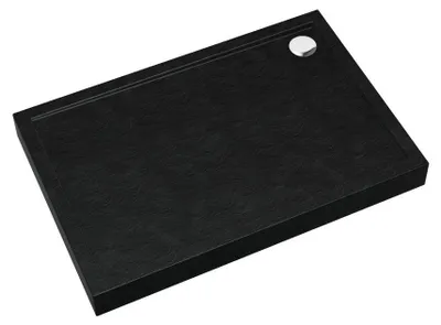 Produktbild von Duschwanne ALHENA BLACK E mit integriertem Wannenträger Größe - 100x90 cm