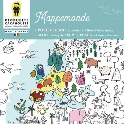 Immagine prodotto di Poster da colorare - Animali del mondo