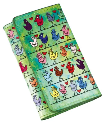 Produktbild von Goebel Schlüsselmäppchen James Rizzi - Birds on a love wire, Kunstleder, Bunt, 10 cm, 26103031