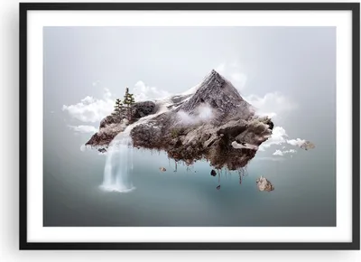 Produktbild von Gerahmtes Poster - Schwarzer Rahmen - Umwelt Natur - 70x50 cm - Wand Bild - Wanddeko - Wandbilder - Kunstposter - Wandposter - Bilderrahmen - Bilder - Kunstdruck - Wandbild - P2BAA70x50-3548