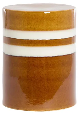 Immagine prodotto di Tavolino da caffè MOOCA in Vetroceramica cognac-bianco – Ø33x44 cm