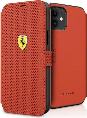 Obrázek produktu pro Ferrari Fespeflbkp12Sre Iphone 12 Mini 5,4" Červená/Červená Kniha On Track Perforovaná