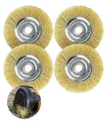 Productafbeelding van Voegenborstel - Set van 4 - Messing gecoate staaldraad - Ø 11,5 cm - Voor Gloria Multibrush