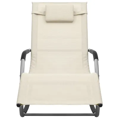 Zdjęcie produktu dla VidaXL 310506, Lounge, Obite siedzisko, Stal, Tkanina, Kremowy, Szary, 620 mm, 1490 mm
