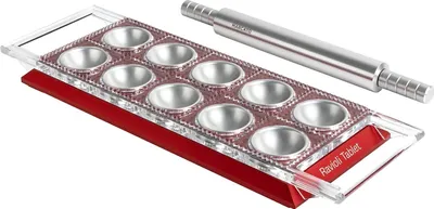 Produktbild von Marcato - Ravioli Tablet - Farbe Rot, 10 Stück 50x50 mm