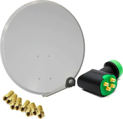 Produktbild von PremiumX Satellitenantenne 80cm GreenDiamond Quad LNB 8x F-Stecker