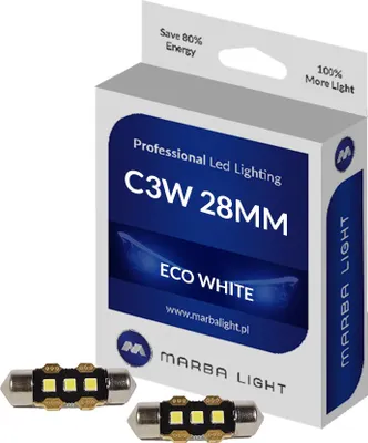 Immagine prodotto di C3W 28MM Lampadine LED 3 LED 12V MLEC Bianco 6000k