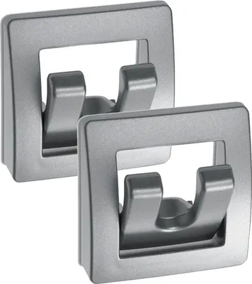 Produktbild von 2er Set Garderobenhaken klappbar mit 2 Haken, Camping Kleiderhaken, Wandhaken Chrom