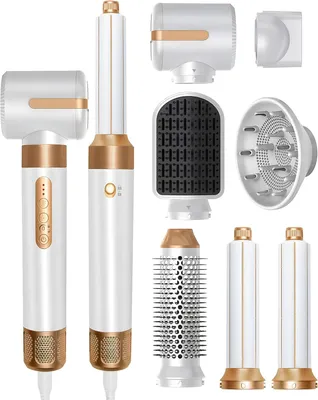 Image de Sèche-cheveux Air Styler 7 en 1 avec brosse à air chaud, blanc