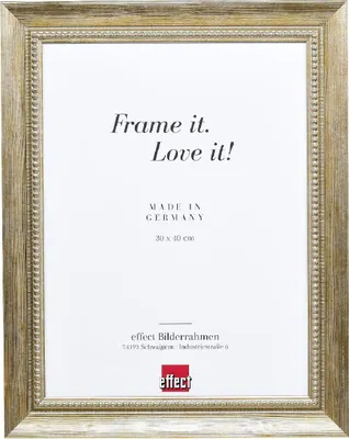 Produktbild von effect Massiv-Holzrahmen Profil 28 Gold 13x18 cm Antireflexglas