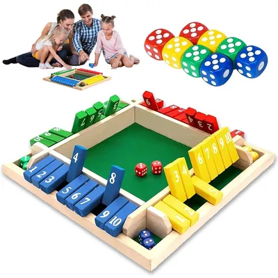 Obrázek produktu pro Hra "Shut The Box" – dřevěná desková hra pro 4 hráče
