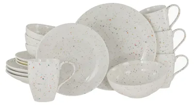 Produktbild von CreaTable, 24263, Confetti Weiss, Kombiservice 16-tlg, Steinzeug