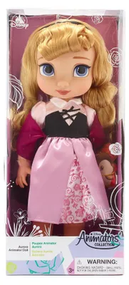 Produktbild von Disney Store Dornröschen aus der Animator Collection, 39 cm / 15", echt wirkendes Haar und Outfit, mit Eulen-Plüschtier aus Satin, Sammelpuppe geeignet für Kinder ab 3 Jahren – Dornröschen - Puppe