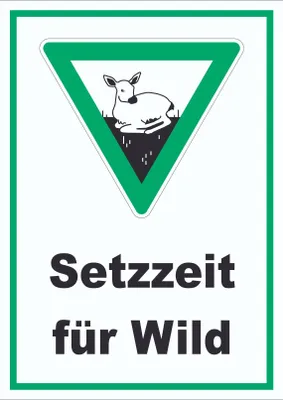 Produktbild von Setzzeit für Wild Schild A0 Rückseite selbstklebend