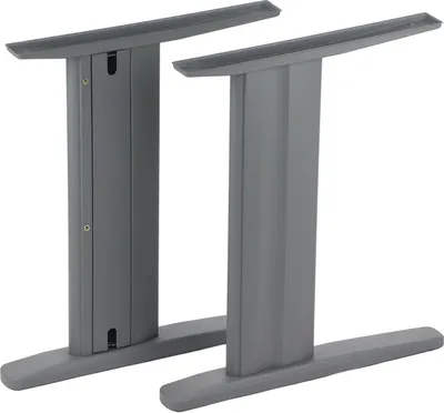 Produktbild von Metall-Tischgestell NY-A205 mit vertikalem Kabelkanal, Maße 65x72,5 cm, Grau