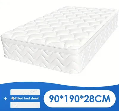 Obrázek produktu pro Matrace s pružinovým jádrem – Ergonomická matrace – 7zónová pružina – Matrace s pružinovým jádrem – Jednolůžková matrace – 90x190x28 cm
