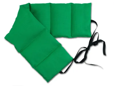 Produktbild von Rapssamenkissen 7-Kammer mit Band, 65x15 froschgrün. Wärmekissen, Körnerkissen, Rapskissen