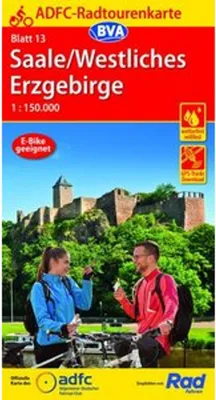 Produktbild von ADFC-Radtourenkarte 13 Saale /Westliches Erzgebirge 1:150.000, reiß- und wetterfest, E-Bike geeignet, GPS-Tracks Download
