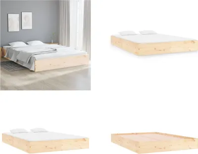 Produktbild von vidaXL Massivholzbett 150x200 cm - Bettrahmen - Bettgestell - Bett - Holzbettrahmen