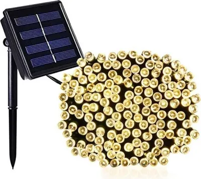 Produktbild von Solar Lichterkette, 200 LED, 1700 cm, Warmweiß, Yogy Solar
