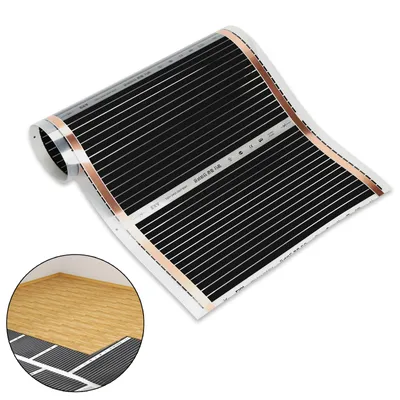 Zdjęcie produktu dla Folia grzewcza Jopassy ogrzewanie podłogowe ogrzewanie elektryczne na podczerwień, 220W/m2, odpowiednie dla 6m2, zestaw folii grzewczej, 2x0,5m na sztukę