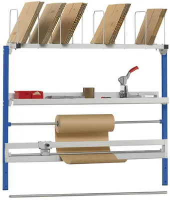 Produktbild von HÜDIG & ROCHOLZ Packtischanbausystem f.Packtischbreiten 1600 u.2000mm Variante 2 - 700004